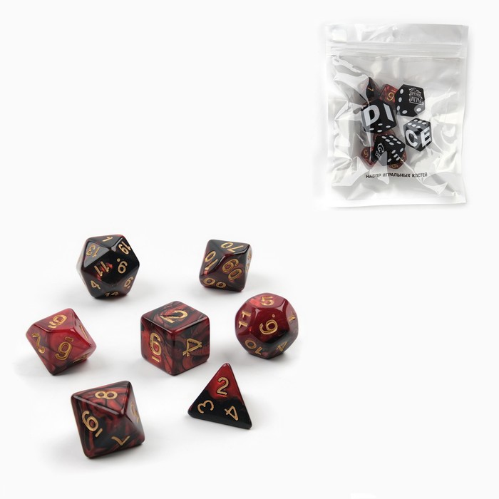 

Набор кубиков для D&D (Dungeons and Dragons, ДнД) "Время игры", серия: D&D, 7 шт