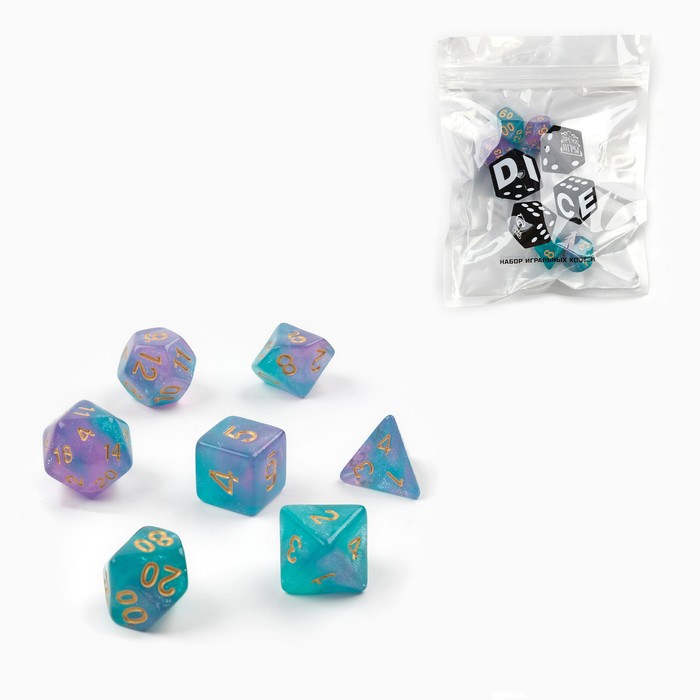 Кубики - дайсы для ДнД, набор 7 шт. - Фото 1