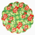 Салфетки бумажные круглые «Украшение на новогоднюю ель», 3 слоя, d=32 см, 12 шт. - Фото 2