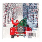 Салфетки новогодние бумажные Home Collection «Дед Мороз в пути», 3 слоя, 33×33 см, 20 шт. - Фото 3