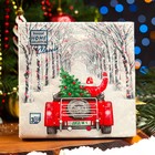 Салфетки новогодние бумажные Home Collection «Дед Мороз в пути», 3 слоя, 33×33 см, 20 шт. - Фото 4