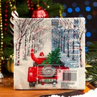 Салфетки новогодние бумажные Home Collection «Дед Мороз в пути», 3 слоя, 33×33 см, 20 шт. - Фото 5