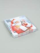 Салфетки новогодние бумажные «Дед Мороз и котята», 3 слоя, 33×33 см, 20 шт. - Фото 5