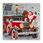 Салфетки новогодние бумажные Home Collection «Дед Мороз приехал», 3 слоя, 33х33 см, 20 шт - Фото 2