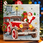 Салфетки новогодние бумажные Home Collection «Дед Мороз приехал», 3 слоя, 33х33 см, 20 шт - Фото 4