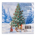 Салфетки новогодние бумажные Art Bouquet «Лесная красавица», 3 слоя, 33×33 см, 20 шт. - Фото 3