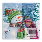 Салфетки новогодние бумажные Art Bouquet «Мой любимый снеговик», 3 слоя, 33×33 см, 20 шт. - Фото 3