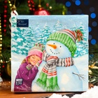 Салфетки новогодние бумажные Art Bouquet «Мой любимый снеговик», 3 слоя, 33×33 см, 20 шт. - Фото 4