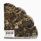 Новогодние салфетки бумажные круглые Art Bouquet Rondo «Очарование на черном», 3 слоя, d 32 см, 12 шт - Фото 4