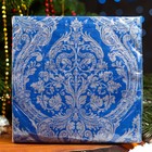 Салфетки бумажные Home Collection Premium Royal «Серебро на синем», 3 слоя, 40х40, 20 шт. - фото 11067543