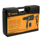 Перфоратор DEKO DKH1100W, 1100 Вт, 5300 уд/мин, 3.5 Дж, 5 буров SDS+ и дополнительный патрон 9933927 - фото 16627932