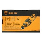 Гравер цифровой DEKO DKRT350E-LCD, 350 Вт, 10000-36000 об/мин, 3.2 мм, набор 43 предмета - фото 7401622