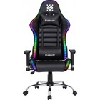 Кресло игровое Defender Ultimate, до 120 кг, подсветка, экокожа, черное - Фото 2