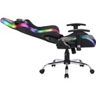 Кресло игровое Defender Ultimate, до 120 кг, подсветка, экокожа, черное - Фото 5