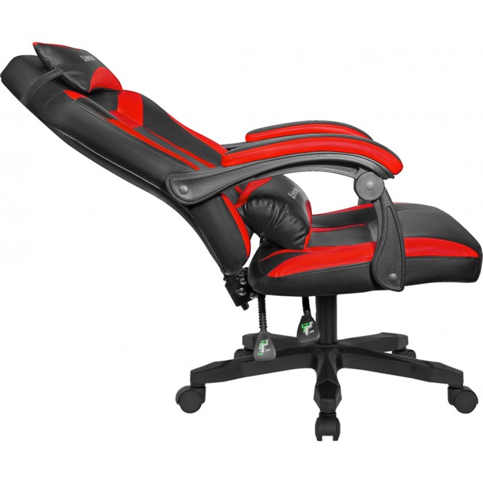 Кресло игровое Defender Master, 140 кг, экокожа, черно-красное