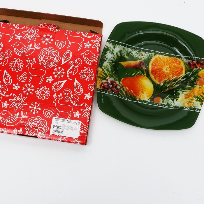 Тарелка  квадратная