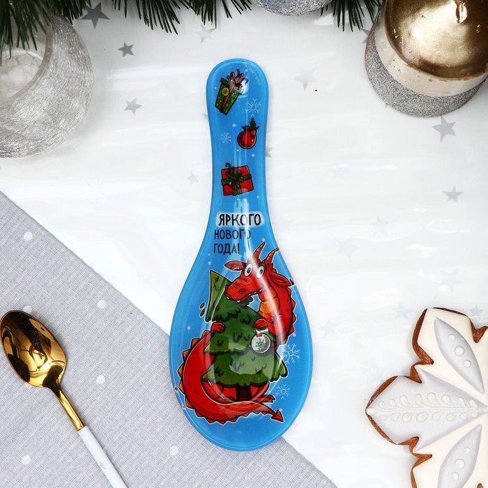 Подставка под ложку Яркого Нового года, 21х7,5х2 см