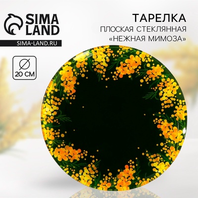 Тарелка плоская «Нежная мимоза», d=20 см