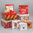 Набор подарочных коробок 10 в 1 «Новогоднее послание», 10 × 10 × 6 – 28 × 28 × 15 см - фото 11074268