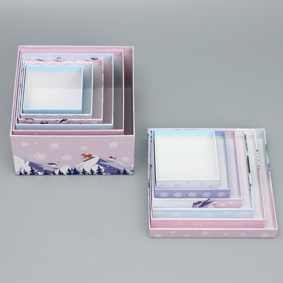 Набор подарочных коробок 6 в 1 «С Новым годом», 10×10×6 – 20×20×11 см