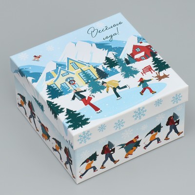 Набор подарочных коробок 6 в 1 «С Новым годом», 10×10×6 – 20×20×11 см