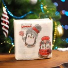 Салфетки новогодние бумажные «Пингвины» 1 слой, 24×24 см, 50 шт. - Фото 5