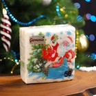 Салфетки новогодние бумажные «Дед мороз» 1 слой, 24×24, 50 шт. - Фото 4