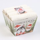 Набор кухонных полотенец «Доляна», белый, 35×60 см - 4 шт., 100% хл, вафля 220 г/м² - Фото 4