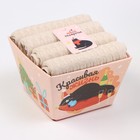 Набор кухонных полотенец «Доляна», бежевый, 35×60 см - 4 шт., 100% хлопок, вафля 220 г/м² - Фото 5