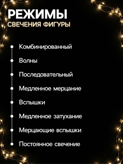 Светодиодная фигура «Звезда» 60 см, металл, 220 В, свечение мульти