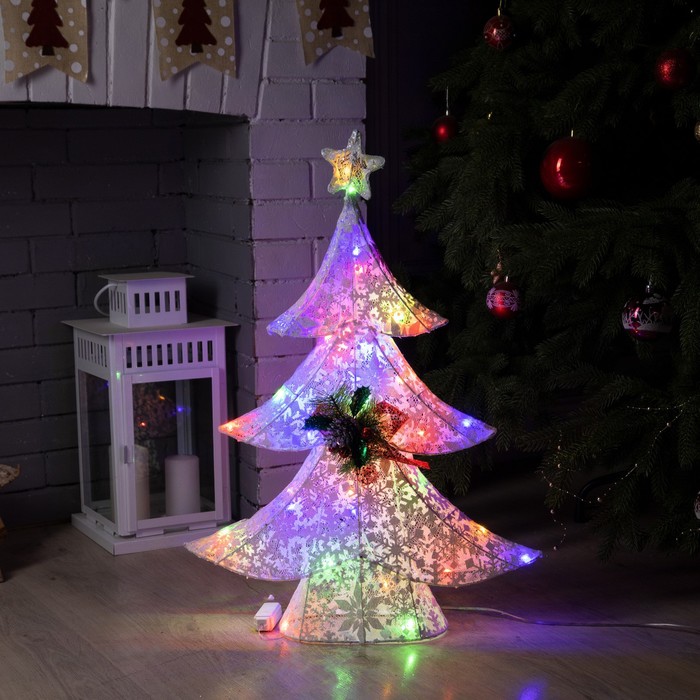 Фигура светодиодная "Цветная елка", 70 см, 40LED, 220V, МУЛЬТИ