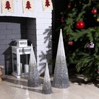 Светодиодная фигура «Серебристые конусы» 30, 45, 60 см, текстиль, металл, 220 В, свечение тёплое белое - фото 7356578 Светодиодная фигура «Серебристые конусы» 30, 45, 60 см, текстиль, металл, 220 В, свечение тёплое белое - фото 7356578