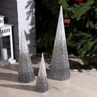 Светодиодная фигура «Серебристые конусы» 30, 45, 60 см, текстиль, металл, 220 В, свечение тёплое белое - фото 7356580 Светодиодная фигура «Серебристые конусы» 30, 45, 60 см, текстиль, металл, 220 В, свечение тёплое белое - фото 7356580