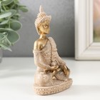 Фигурка полистоун «Будда: Принятие чернильного орешка», песочный, 3.5×6.5×10.5 см 9724492