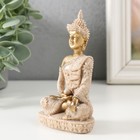 Фигурка полистоун «Будда: Принятие чернильного орешка», песочный, 3.5×6.5×10.5 см 9724492