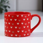 Кружка чайная керамическая «Сердечки», 320 мл, ручная работа - Фото 3