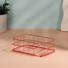 Органайзер для хранения косметических принадлежностей «РАФАЭЛЬ», 17×12×5.7 см, цвет бронзовый - Фото 3