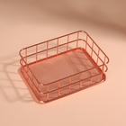 Органайзер для хранения косметических принадлежностей «РАФАЭЛЬ», 17×12×5.7 см, цвет бронзовый - Фото 4