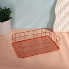 Органайзер для хранения косметических принадлежностей «РАФАЭЛЬ», 24.5×16.5×6.5 см, цвет бронзовый - Фото 3