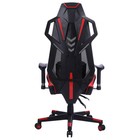 Кресло игровое Cactus CS-CHR-090BLR, до 120 кг, экокожа, черно-красное - фото 22834757