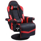 Кресло игровое Cactus CS-CHR-GS200BLR, до 120 кг, подставка для ног, экокожа, черно-красное - фото 11026033