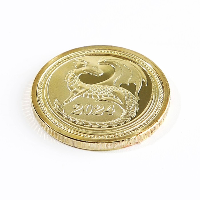Монета дракон "Счастья и достатка", диам. 2,2 см