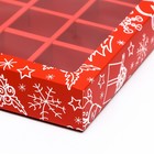 Коробка под 12 конфет новогодняя «Снеговик», 19×15×3.5 см - Фото 7