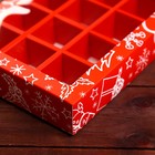 Коробка складная под 12 конфет "Снеговик", 19 х 15 х 3,6 см - фото 9931845
