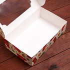 Коробка подарочная складная с окном «Новогодний паттерн», 25×15×7 см - Фото 4