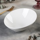 Салатник фарфоровый White Label, 600 мл, 20×8,5 см, цвет белый - фото 3057530