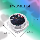 Пайетки для декора «Сердца», чёрный, голографические - Фото 2