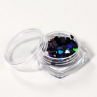 Пайетки для декора «Сердца», чёрный, голографические - Фото 4