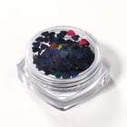 Пайетки для декора «Сердца», чёрный, голографические - Фото 5