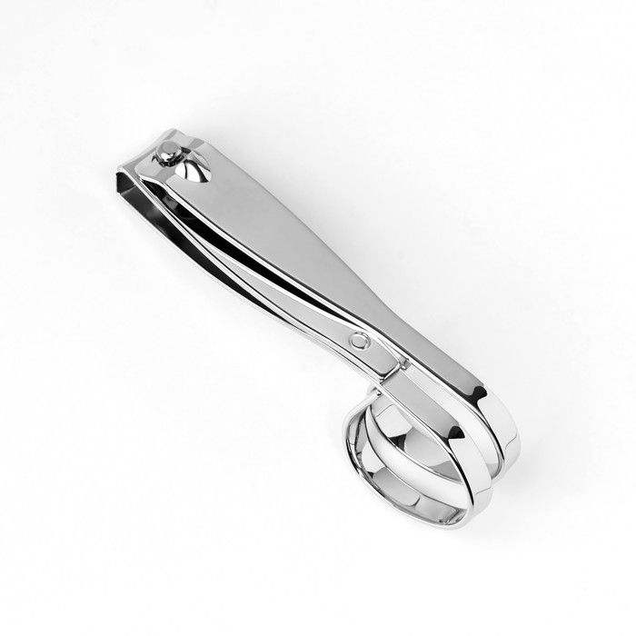 Кусачки-книпсер маникюрные, в форме ножниц, 7,5 см, цвет серебристый